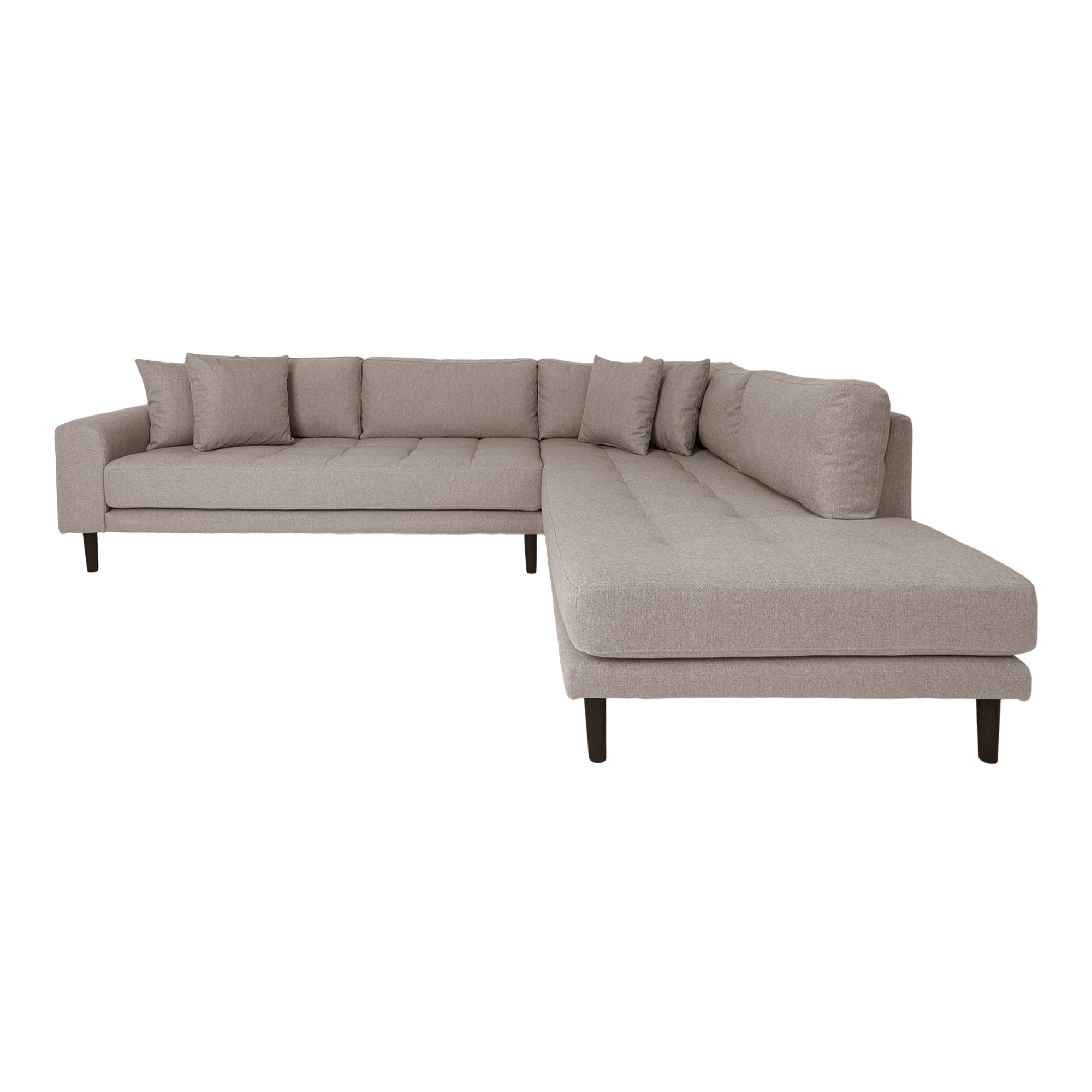 Lido – Ecksofa mit Offenem Ende, offene Seite rechts, Samtbezug, 92–220 × 257 × 76 cm
